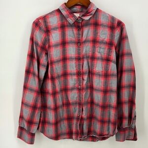 J Crew Factory Classic button-down Flannel Shirt M